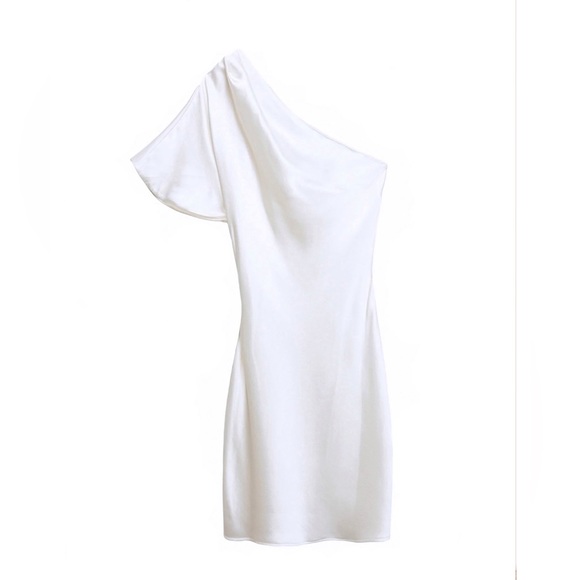 Fleur du Mal One Shoulder Bias Mini Dress - Picture 3 of 7